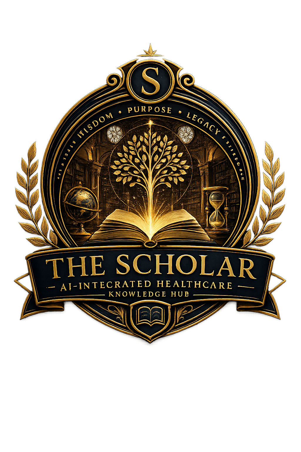 The Scholar — institutional crest